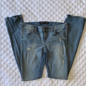 Express Low-Rise Bootcut Light-Wash Jeans 8L